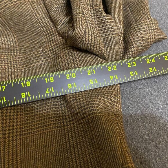 Hickey Freeman Mens Sports Coat Jacket Size 43 Long Houndstooth Brown Wool FLAWS - Picture 8 of 13
